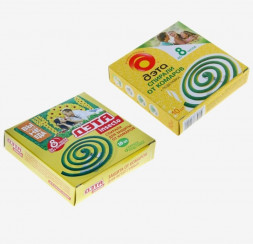 Защита от насекомых ДЭТА Средство инсектицидное фумигирующее спирали от комаров и летающих насекомых 10 шт