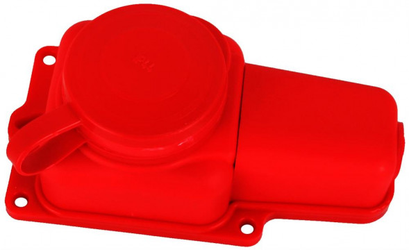 Колодка штепсельная VOLSTEN (14437) Sb1-M1Z Red, колодка штепсельная IP44 1 мест Красная с землей