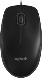 Мышь LOGITECH Мышь проводная B100 black (USB, оптическая, 800dpi, 2but) (910-006605)