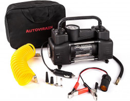 AUTOVIRAZH (AV-010999) Компрессор двухцилиндровый 95 л/мин с цифровым манометром