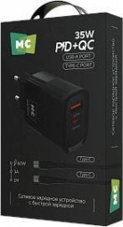 СЗУ MORE CHOICE (4620202555601) NC82a 1USB+1Type-C 3.0A PD 35W+QC3.0 для Type-C Type-C Black