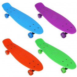 Скейтборды, Вейвборды SILAPRO Скейтборд 56х15см, ABS пластик, (пласт. крепеж 5036, PVC 608Z), макс.нагр. 30кг 131-036