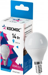 Светодиодная лампа цоколь Е15 КОСМОС LkecLED14wGL45E1445 14W/E14/4500K