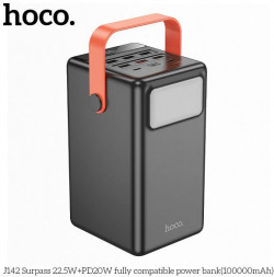 Power bank HOCO (6942007639965) J142 Black - 100000mAh 6USB+2Type-C 2.0A