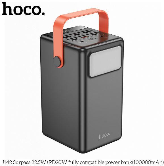 Power bank HOCO (6942007639965) J142 Black - 100000mAh 6USB+2Type-C 2.0A