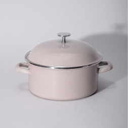 Кастрюля AGNESS 934-605 CHARM эмал. 2,6л кофейный (индукц)