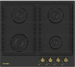Нез.вар.панель газовая NORDEN ANTIQUE 64G MBL RUSTIC FFD матовый черный