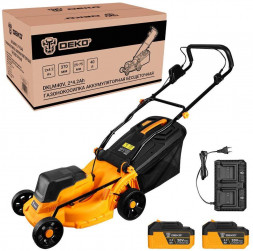 Газонокосилка аккумуляторная бесщеточная DEKO DKLM40V, 2х20В, 2x4.2Aч, двойное з/у, 370мм 083-2018