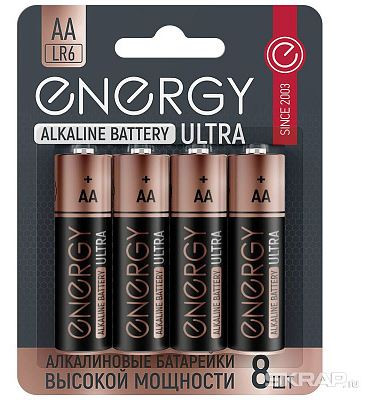 Батарейка алкалиновая ENERGY Ultra LR6/8B (АА) 104980