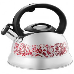 Чайник со свистком WEBBER BE-0520 Чайник из нерж.стали 3л, меняет цвет при закипании