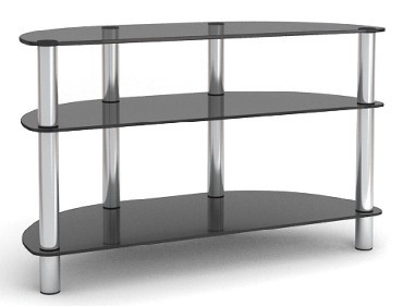 Стойка для TV MD 402 slim/хром/дымч