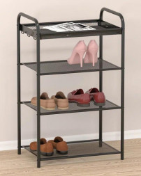 Подставка для обуви ЗМИ Подставка для обуви &quot;Верона 14&quot; (VERONA 14 shoe rack) черный ПДОВ14 Ч