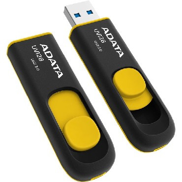 USB флеш A-DATA 16GB UV128 черно/желтый USB3.0 (AUV128-16G-RBY)