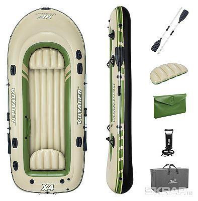 Лодка BESTWAY Лодка ВОЯЖЕР Х-4 Voyager X4 в комплекте 350x145см 65156