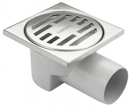 Трап САНАКС тр00013 Трап пластиковый 100х100 горизонтальный нержавейки