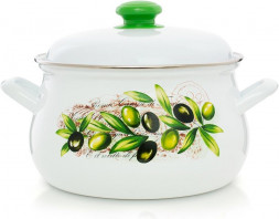Кастрюля ЭСТЕТ Кастрюля ЭТ-72103 "Оливы Тосканы" грушевидная 4.5л