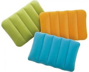 Подушка надувная INTEX Подушка надувная детская KIDZ 43x28x9 см (3 цв, велюр) .(в коробке) Арт. 68676NP
