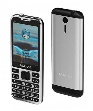 Телефон мобильный MAXVI X10 Metallic Silver (2 SIM)