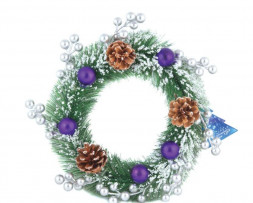 Декор. елочки и рождеств. венки ВОЛШЕБНАЯ СТРАНА Венок Новогодний SYCB17-189 25 см 102013