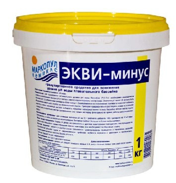 Химия для бассейна МАРКОПУЛ КЕМИКЛС Экви-минус, понижение PH воды(12) 1 кг ХИМ09