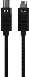 Кабель MORE CHOICE (4620202555021) K87ia USB 3.0A PD 27W для Lightning ng 8-pin Type-C - 1м , черный