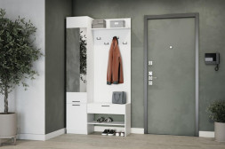 Прихожая МЕБЕЛЬ-КОМПЛЕКС Прихожая Торонто исп.4 Белый/ Белый (3 кор.)