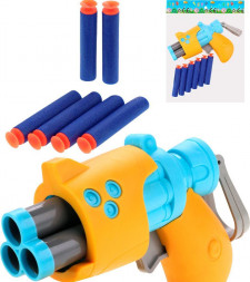 Игрушка NO NAME Детское оружие с софт патронами(13см)(6 патронов в компл., цвет-микс, в пакете) ( Арт. 2093150)