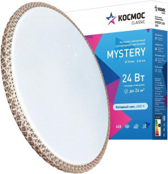 Светодиодный настенно-потолочный светильник КОСМОС KCMist24W_6500 Classic MYSTERY 24Вт/230В/6500К/1560Лм 265*60 мм бронза