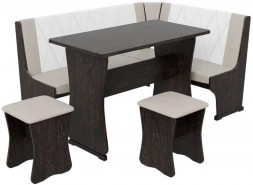 Мебель для кухни BONMEBEL Гамма Кухонный уголок (тип 2) венге/КЗ серый-белый (2 пак.)