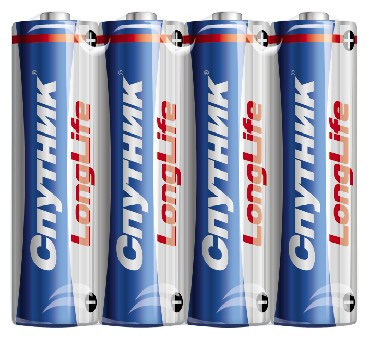 Элементы питания СПУТНИК R6/4S LONG LIFE