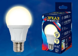 Лампа светодиодная UNIEL (UL-00005036) LED-A60 18W/3000K/E27/FR PLP01WH