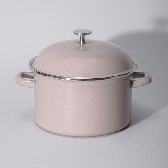 Кастрюля AGNESS 934-606 CHARM эмал. 3,5л кофейный (индукц)