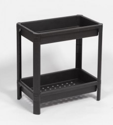 Этажерка VIOLET Этажерка VIKEA широкая 2-х ярусная (черная) 781207