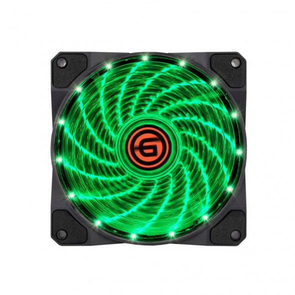 Вентилятор GINZZU LED 12LG15 (зеленый) (17615)