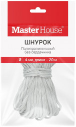 Шнур MASTER HOUSE п/п б/с Шнурок 4мм 20м 60391