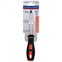 отвертка PARK OTV009DK отвертка крестообразная PH2 X100мм, двухкомпонентная рукоятка (356009)