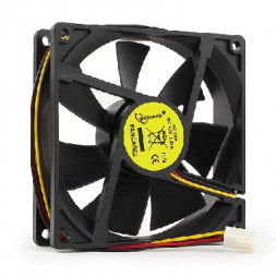 Вентилятор GEMBIRD (02373) FANCASE2 , 90x90x25, втулка, 3 pin, провод 30 см