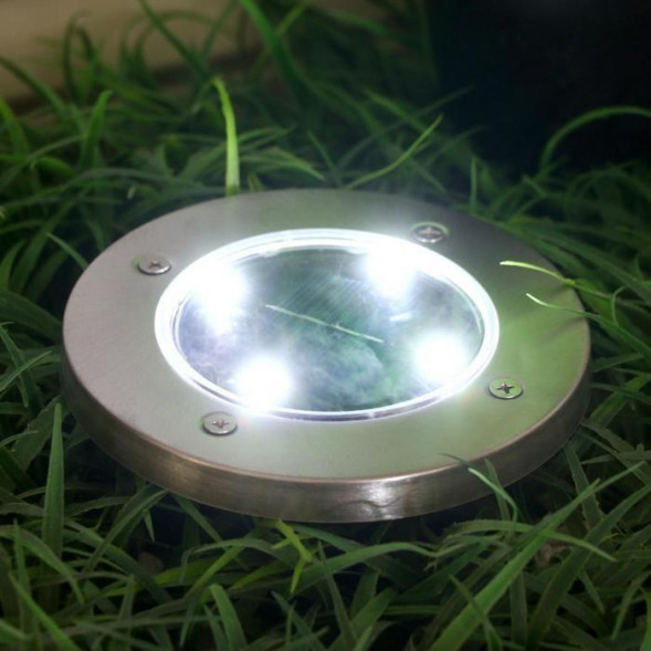 Садовый светильник на солнечной батарее LUAZON LIGHTING Садовый светильник на солнечной батарее, 11.5 13 11.5 см, 4 LED, свечение белое 4597935
