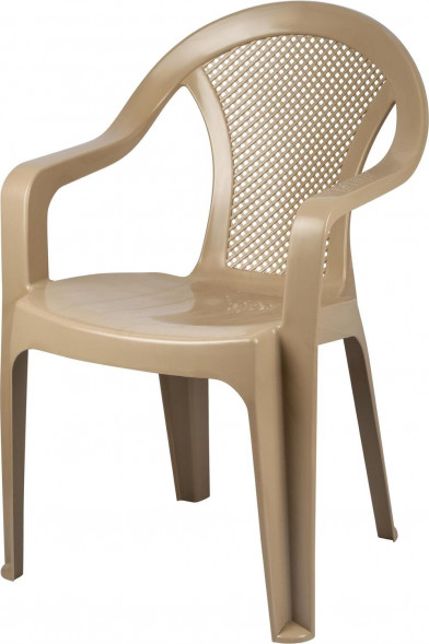 DECORONA DC628120047 DeVeranda садовое 540x535x785 мм, круглая сетчатая спинка, сливочный латте