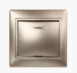 выключатель SMARTBUY (SBE-01c-10-SW1-1-c) Венера, 1-клавишный,шампань