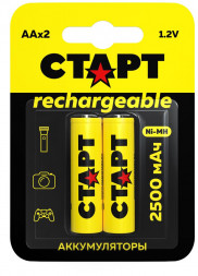 Аккумулятор СТАРТ (19341) HR6 AA 2500mAh Ni-MH BL2