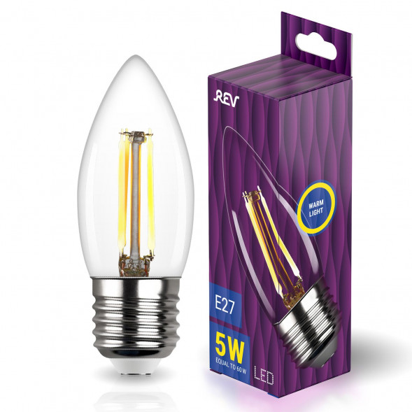 Лампа светодиодная REV 32424 9 FILAMENT C37/E27/5W/2700K