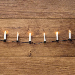 Гирлянда NEON-NIGHT (303-083) ГИРЛЯНДА СВЕЧИ 4М, ТЕМНО-ЗЕЛЕНЫЙ ПВХ, 20 LED ТЕПЛЫЙ БЕЛЫЙ