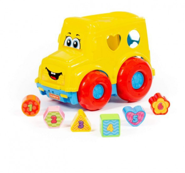 Игрушка ПОЛЕСЬЕ Игрушка развивающая &quot;Автобус&quot; (в сеточке) 87980