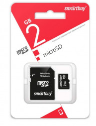Карта памяти SMARTBUY (SB2GBSD-01) MicroSD 2GB+адаптер