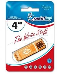 USB флеш SMARTBUY (SB4GBGS-OR) 4GB GLOSSY SERIES ORANGE