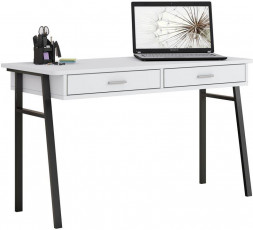 Детская мебель POLINI Стол письменный kids Aviv 1450 с 2 ящиками и металлическими опорами белый (3 кор.)