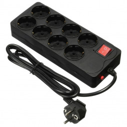 Сетевой фильтр BURO 800SH-3-W 3м 8 розеток черный