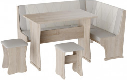 Мебель для кухни BONMEBEL Гамма Кухонный уголок (тип 2) дуб сонома/серый-белый (2 пак.)