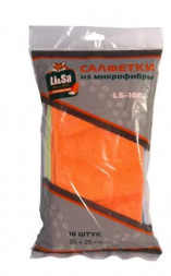 Салфетка для автомобиля LI-SA из микрофибры в наборе (10 шт-25х25см) 44430